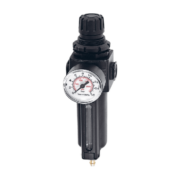Воздушный фильтр + регулятор, 0-12 бар, 3/8" BSP (F) - 1/2" BSP (F)